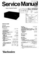 Technics - SUX-502 - Service manual 